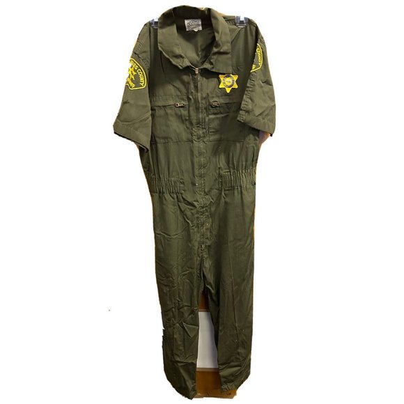 Vintage Other Vintage Los Angeles Sheriff Flight Jumpsuit Green La County Sheriff Aero